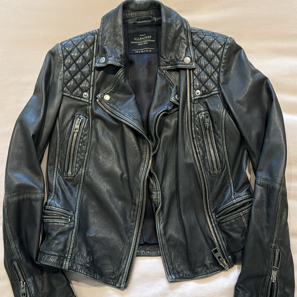 Allsaints biker leather jacket - Picture 2 of 3